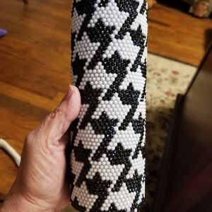 Houndstooth 20 ounce Double Wall Stainless Steel Rhinestone Tumbler